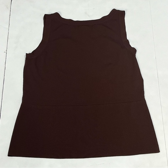 Vintage Alfani Rayon And Nylon Brown Tank Top Shirt Size Women Size Medium - Picture 9 of 11